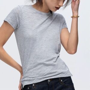 ATM WOMENS SHORT SLEEVE
SLUB JERSEY
SCHOOLBOY CREW
NECK size S